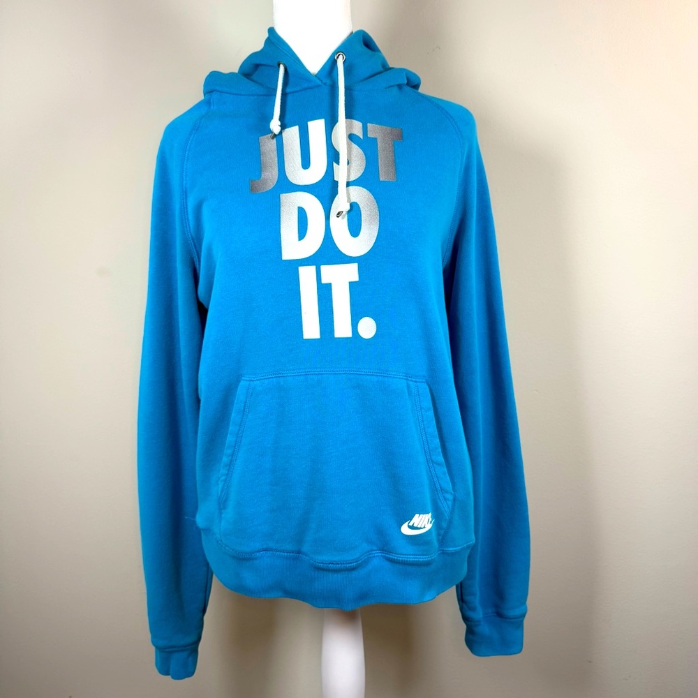 ⭐️Nike Rally Just Do It Pullover Hoodie Sweatshirt Jacket Fleece Womens Size M
